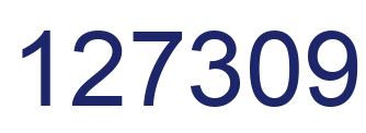 Number 127309 blue image