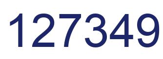 Number 127349 blue image