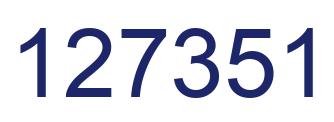Number 127351 blue image