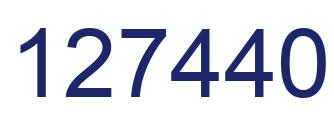 Number 127440 blue image
