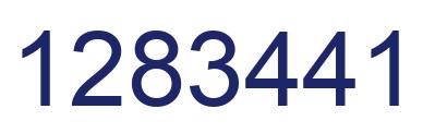Number 1283441 blue image