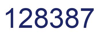 Number 128387 blue image