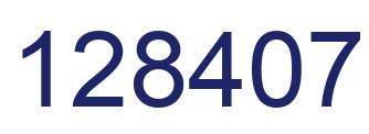 Number 128407 blue image
