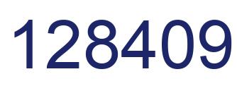 Number 128409 blue image