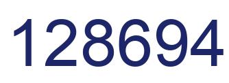Número 128694 imagen azul