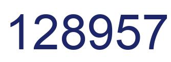 Número 128957 imagen azul