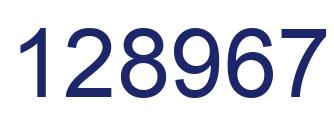 Number 128967 blue image