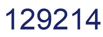Number 129214 blue image