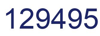 Number 129495 blue image