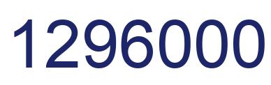 Number 1296000 blue image