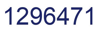 Number 1296471 blue image