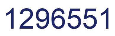 Number 1296551 blue image