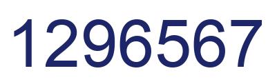 Number 1296567 blue image