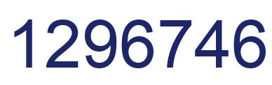 Number 1296746 blue image