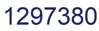 Number 1297380 blue image