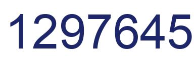 Number 1297645 blue image