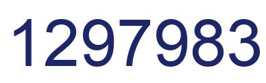 Number 1297983 blue image