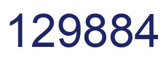 Number 129884 blue image