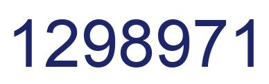 Number 1298971 blue image