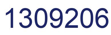 Number 1309206 blue image