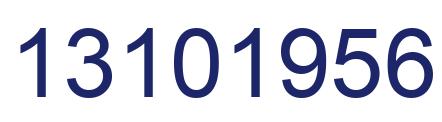Number 13101956 blue image