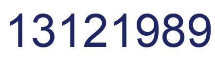Número 13121989 imagen azul