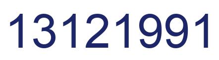 Número 13121991 imagen azul