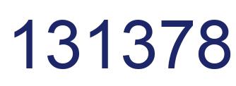 Number 131378 blue image
