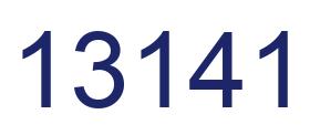 Número 13141 imagen azul