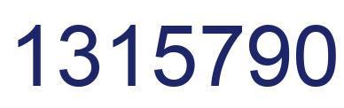 Number 1315790 blue image