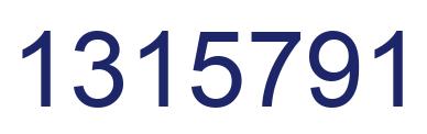 Number 1315791 blue image