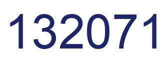 Number 132071 blue image