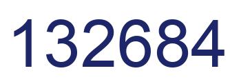 Number 132684 blue image