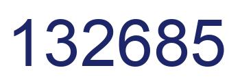 Number 132685 blue image