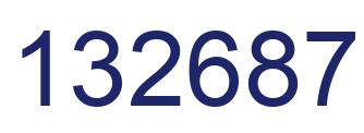 Number 132687 blue image