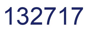 Number 132717 blue image