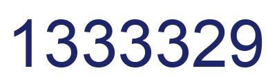 Number 1333329 blue image