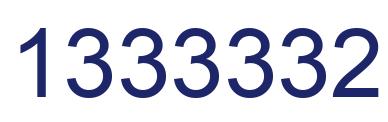 Number 1333332 blue image