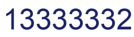 Number 13333332 blue image