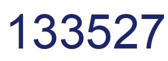 Number 133527 blue image