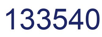Number 133540 blue image