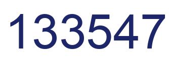 Number 133547 blue image
