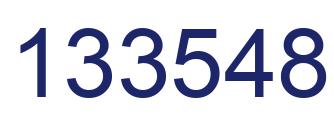 Number 133548 blue image