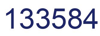 Number 133584 blue image