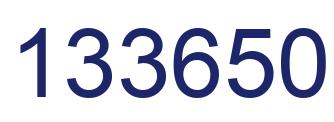 Number 133650 blue image