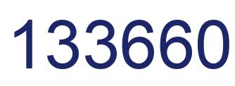 Number 133660 blue image