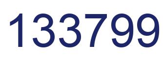Number 133799 blue image