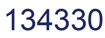 Number 134330 blue image