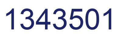 Number 1343501 blue image