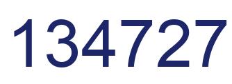 Number 134727 blue image